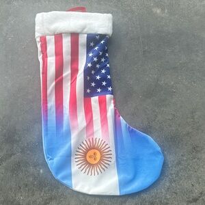 Holiday Stocking - Red, White & Blue with Sun Motif